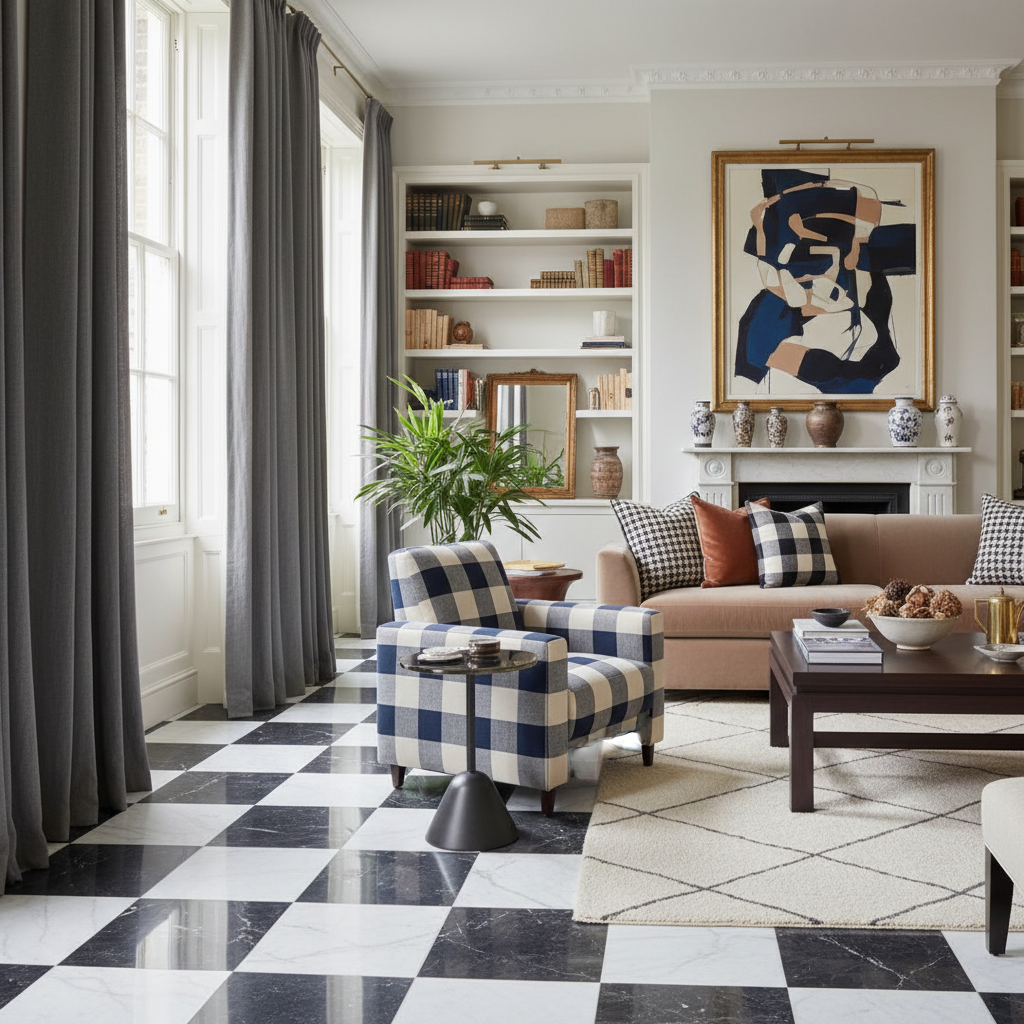 Checked Patterns Are Taking Over London Interiors: Why This Bold Trend Is Perfect for 2026